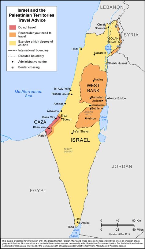 map of israel and palestine